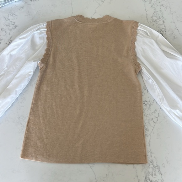 Veronica Beard Merino Wool Balloon Sleeve Sweater - Picture 5 of 9